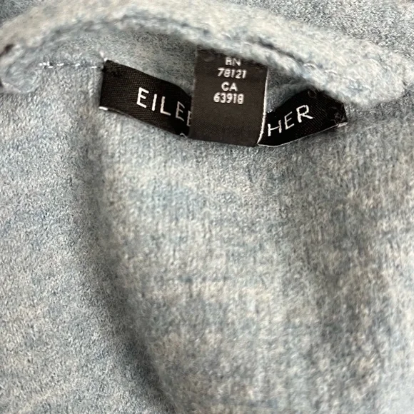 EILEEN FISHER 
Shawl Collar Wool Coat - Blue Steel Medium - Picture 10 of 13